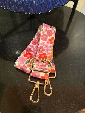 Purse Strap Adjustable Floral Pink, Orange, Gold Shoulder/Crossbody